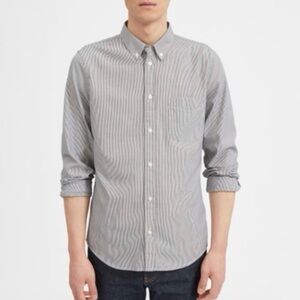 Everlane Slim Japanese Oxford Shirt Striped Cotton Long Sleeve Button Down XL